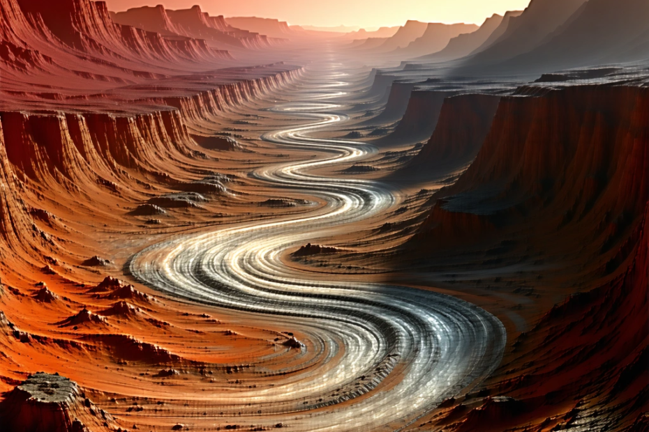 Die Region Kolu Fossae auf dem Mars