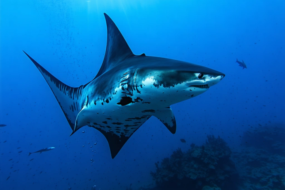 Wie Haie und Mantarochen das ultimative Kratzduell im Ozean führen