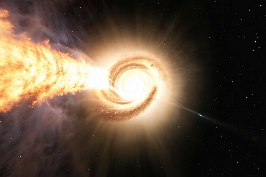 Ein Schwarzes Loch mit unstillbarem Hunger: Ein Blick in die Vergangenheit des Universums